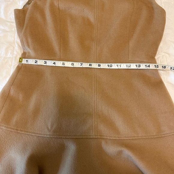 Hobbs London women's dress size 12 drop waist a line 100% wool camel brown color - Picture 14 of 15